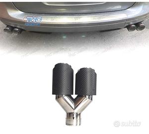 TERMINALE SCARICO IN CARBONIO DOPPIO SINISTRO LOOK