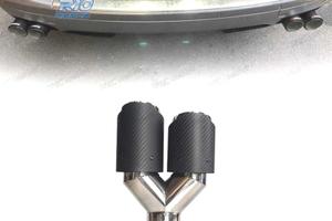 TERMINALE SCARICO IN CARBONIO DOPPIO SINISTRO LOOK