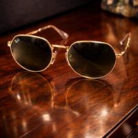 Ray-Ban Jack RB3565 NUOVI Originali Oro G-15 Top