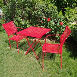 Set da giardino colore rosso