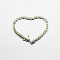 Braccialetto tennis con pietre verdi