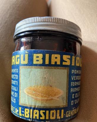 Barattolo ragù  L Biasoli  Nervi Genova vintage