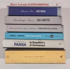 Lotto 7 libri politica e inchieste - Nuzzi Pansa