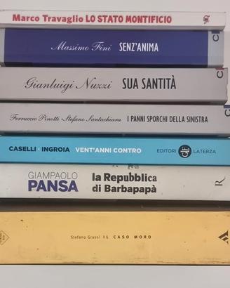 Lotto 7 libri politica e inchieste - Nuzzi Pansa