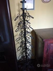 portabottiglie in ferro battuto 