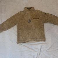 Felpa Napapijri pile teddy beige con zip per bimbo