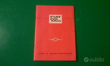 Manuale originale della Fiat 500d - 1963-VIII