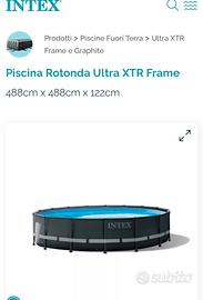 Struttura piscina intex frame tonda 4,88 metri