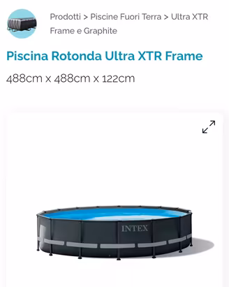 Struttura piscina intex frame tonda 4,88 metri