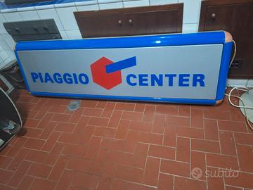 tabella insegna luminosa piaggio vespa no smaltata