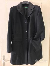 Giacca Capotto United Colors of Benetton nera