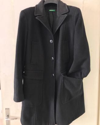 Giacca Capotto United Colors of Benetton nera