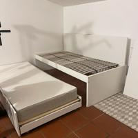 Letto singolo IKEA con secondo letto estraibile