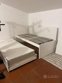 Letto singolo IKEA con secondo letto estraibile