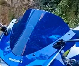 Suzuki GSX R 750 Plexiglass colore blu