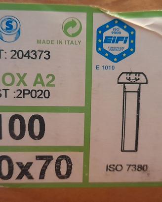 viti inox 7380 A2   MA 10x70 mm