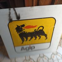 coppia di insegne in lamiera bifacciali