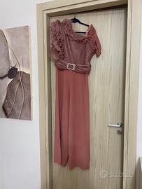 Abito elegante IMPERO Couture rosa cipria