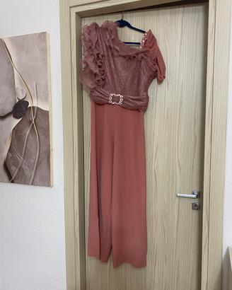 Abito elegante IMPERO Couture rosa cipria