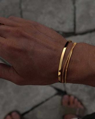 Set 3 bracciali minimal dorati