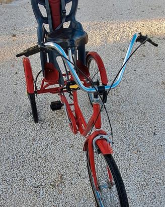 bici tandem tre ruote