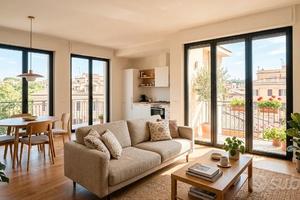 Centocelle trilocale arredato con balcone
