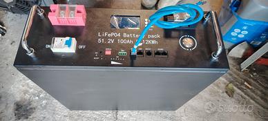 Batteria Fotovoltaico LiFePO4 5.12kWh 51.2V 100Ah