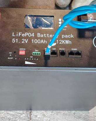 Batteria Fotovoltaico LiFePO4 5.12kWh 51.2V 100Ah