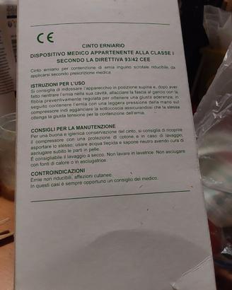 Dispositivo medico: cintura per ernia