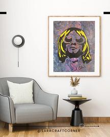 Quadro pop art kurt cobain