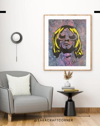 Quadro pop art kurt cobain