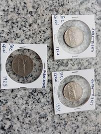20 centesimicontorno rigato 1925 1921 1920 50 cent