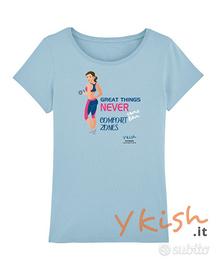 T-shirt M L XL XXL nuova 100% cotone biol palestra