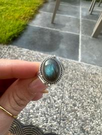 Anello argento 925 labradorite