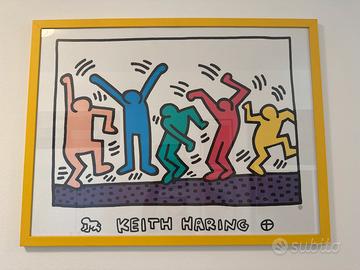 Poster litografico Keith Haring Dancing People