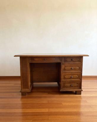 Scrivania vintage in legno massello