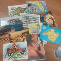 11 cartoline di disegni e mappe