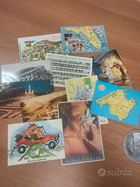 11 cartoline di disegni e mappe