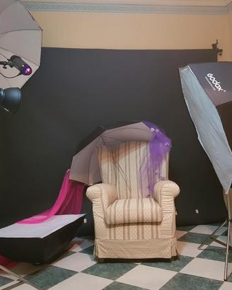 set studio fotografico completo 
e professionale 