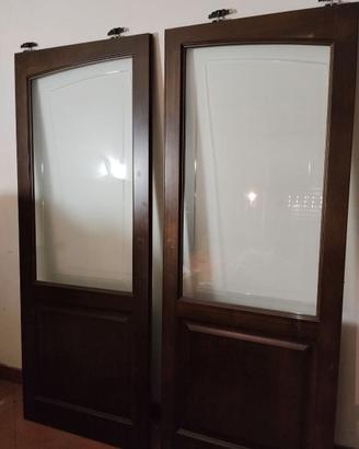 porta in legno a scomparsa doppia anta scorrevole