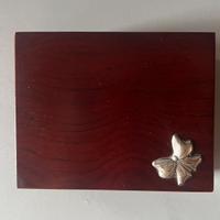 Scatola legno argento