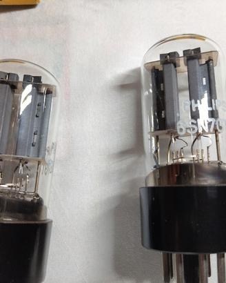 Valvole audio Philips 6sn7gtb coppia matched nos