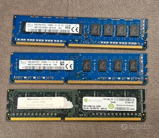 Lotto 16GB (3 banchi) RAM DDR3/DDR3L per PC Deskto