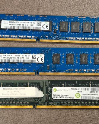 Lotto 16GB (3 banchi) RAM DDR3/DDR3L per PC Deskto