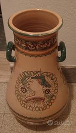 Portaombrelli vaso maiolica dipinto a mano 