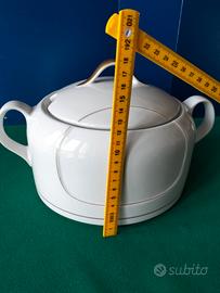 Zuppiera  porcellana e con filo oro Eschenbach 