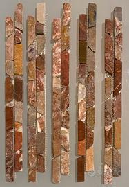 Ciottoli di fiume rossi, TAPPETINI con tessere …