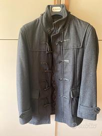 Zara man Cappotto Montgomery grigio con cappuccio