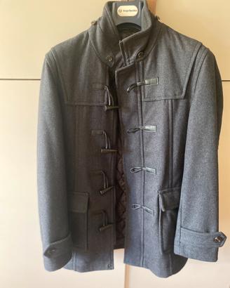 Zara man Cappotto Montgomery grigio con cappuccio