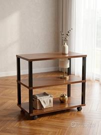 carrello/ tavolino multifunzione in legno 